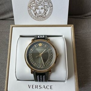 42MM IPYG Stainless Steel & Leather Strap Watch